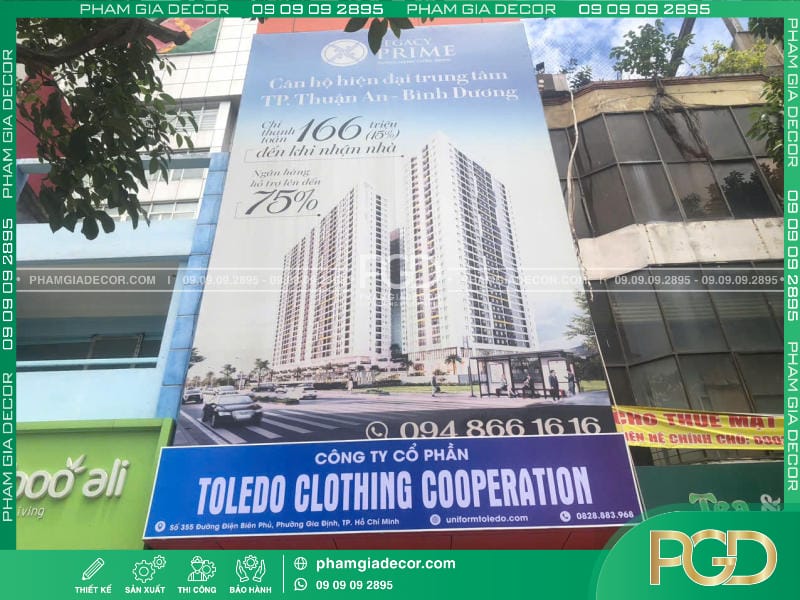 Làm Bảng Hiệu Trọn Gói Giá Rẻ Thi Công Báo Giá Tại TPHCM 31 làm bảng hiệu bạt mặt tiền ốp tôn