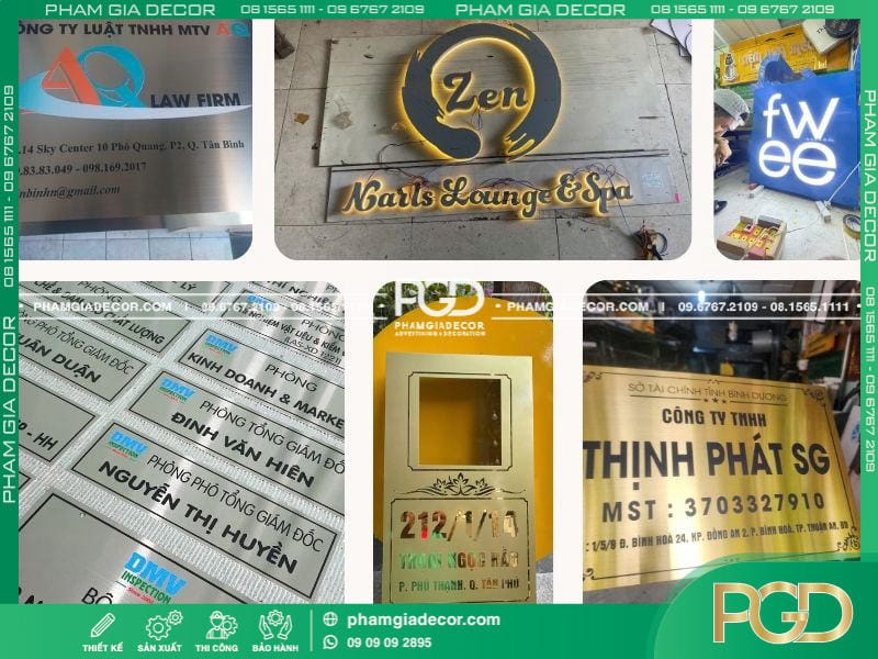 Làm Bảng Hiệu Trọn Gói Giá Rẻ Thi Công Báo Giá Tại TPHCM 29 làm bảng hiệu inox
