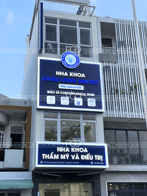 Làm Bảng Hiệu Quận 10 Đẹp,Giá Rẻ, Thi Công Nhanh - Phạm Gia Decor 1 Bảng hiệu alu chữ nổi mica sáng led