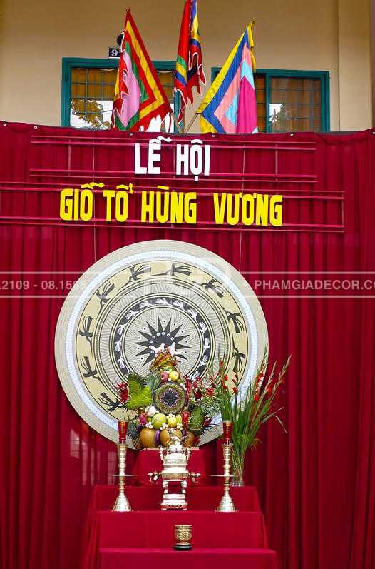 làm backdrop gia tiên giỗ tổ hùng vương