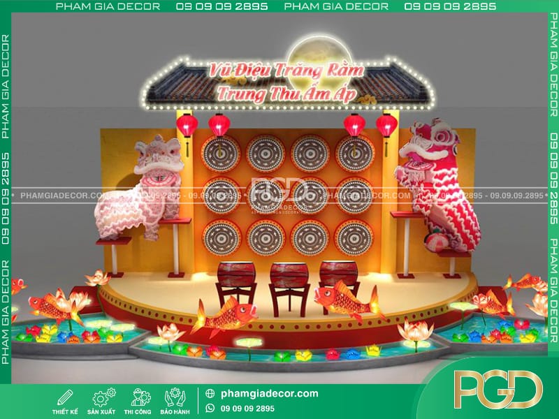 Thi Công Booth Trung Thu Chuyên Nghiệp 2 booth trung thu giá rẻ