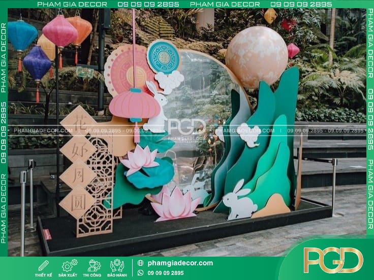 Thi Công Booth Trung Thu Chuyên Nghiệp 3 thi công booth trung thu giá rẻ