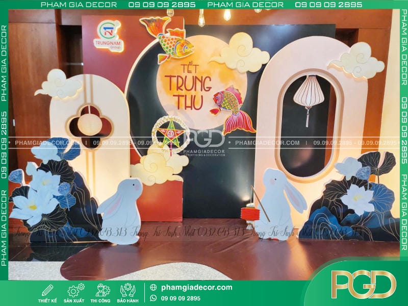 trang trí sân khấu trung thu thiết kế cổ điển
