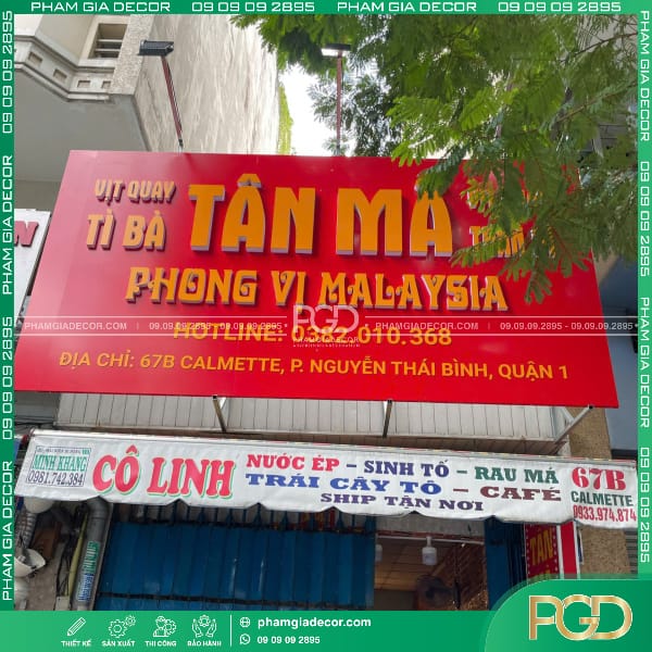 Làm Bảng Hiệu ALU Tiệm Vịt Quay Tì Bà Tân Mã Tại Quận 1 12 làm bảng hiệu alu chữ nổi hông formex