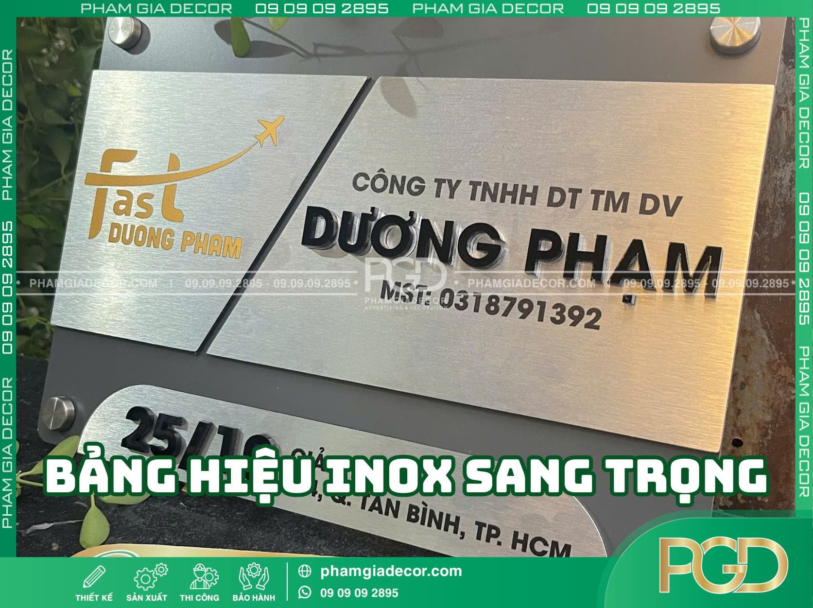 Top 3 Cách Thiết Kế Bảng Hiệu Đẹp Thu Hút Khách Hàng 6 Bảng tên công ty được thiết kế sang trọng