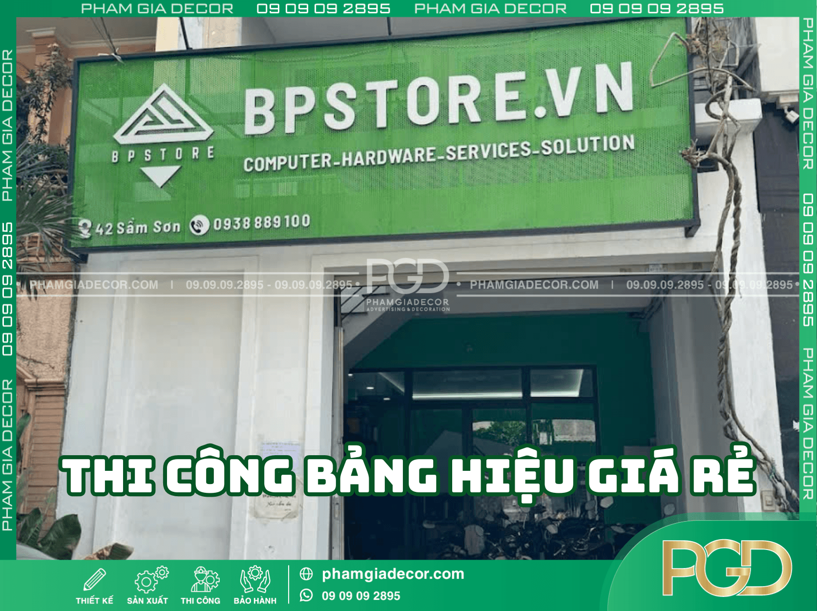 Thi Công Bảng Hiệu Giá Rẻ - Trọn Gói Siêu Tốc Tại TP.HCM 8 Thi công bảng hiệu giá rẻ Phạm Gia Decor chuyên nghiệp