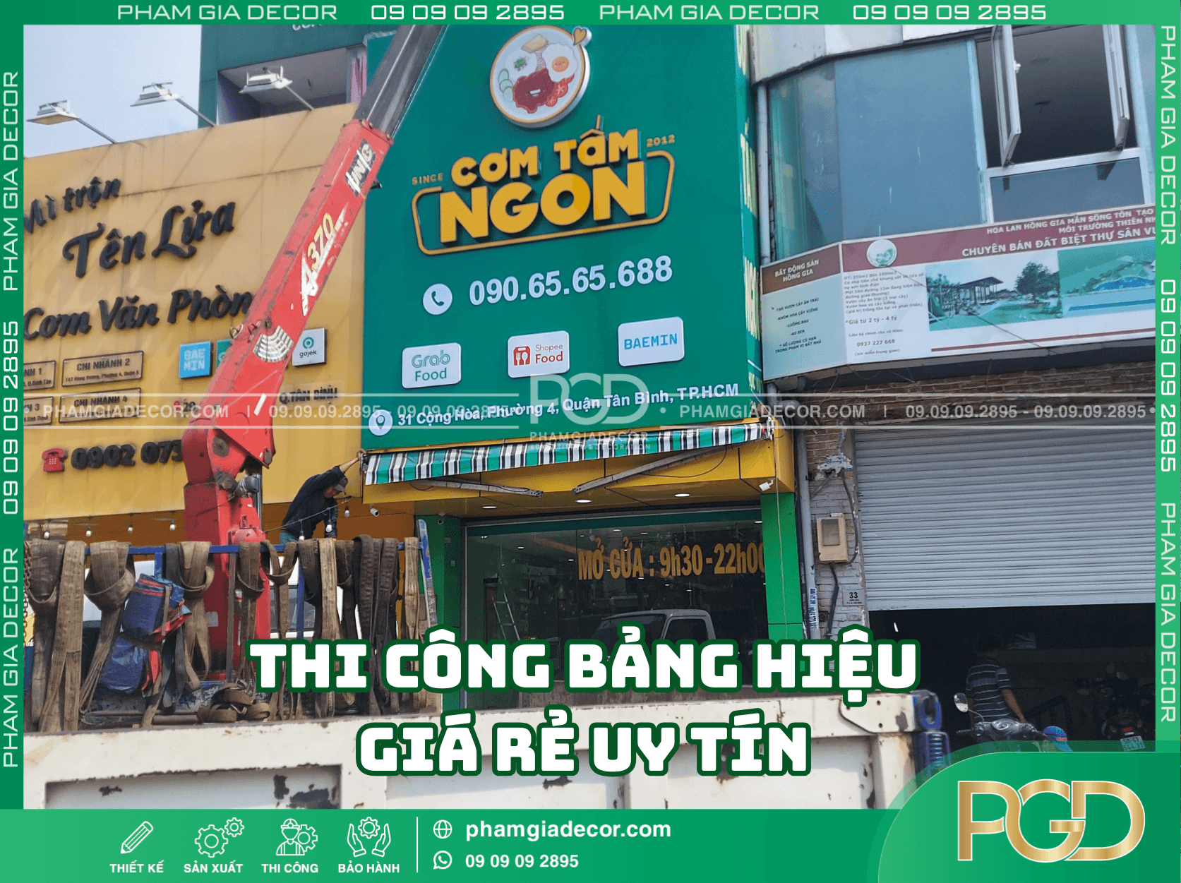 Thi Công Bảng Hiệu Giá Rẻ - Trọn Gói Siêu Tốc Tại TP.HCM 2 Thi công bảng hiệu giá rẻ uy tín Phạm Gia Decor