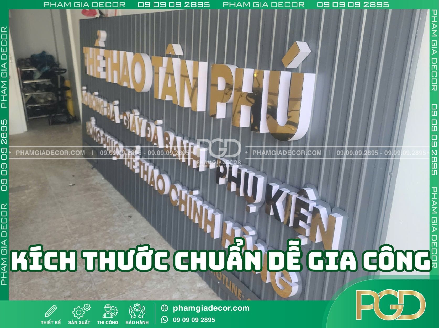 Kích thước chuẩn dễ gia công cắt ghép