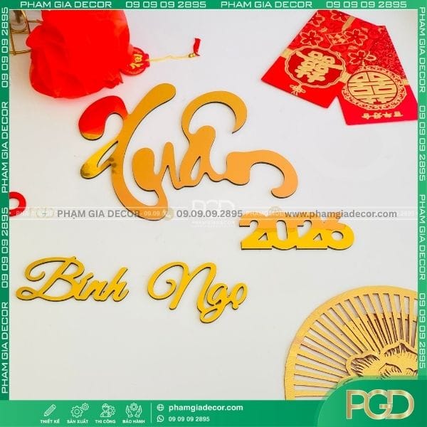 Chữ xuân trang trí tết là gì?