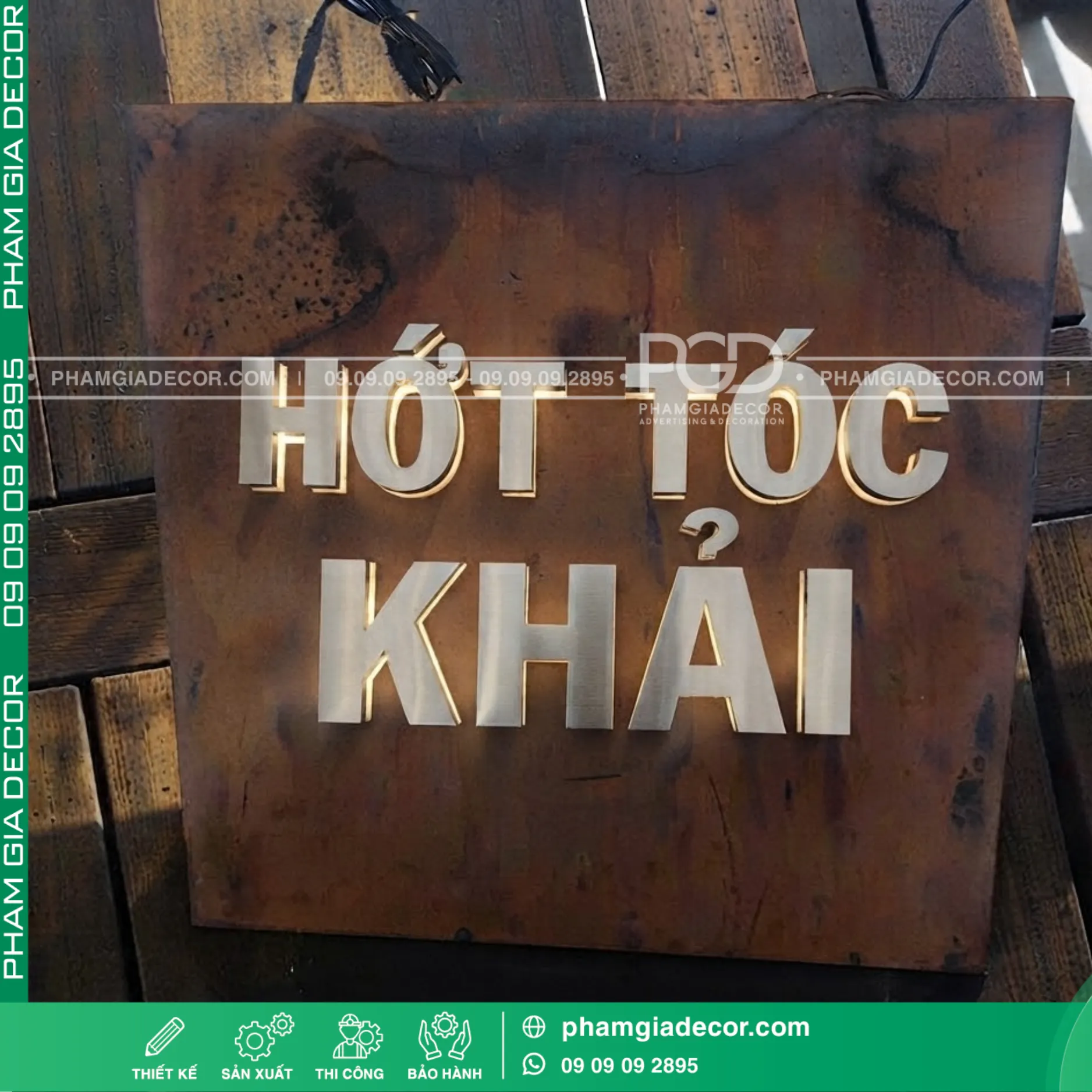 Top 10 mẫu bảng hiệu gỉ sét hiện nay 5 Top 10 mẫu bảng hiệu gỉ sét hiện nay