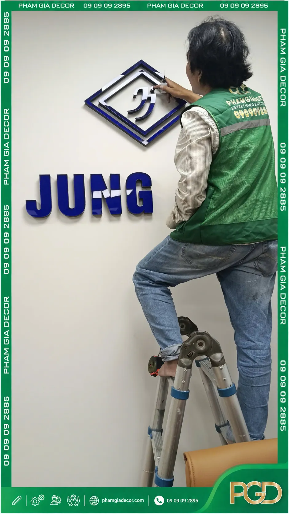 Gia công chữ nổi mica 12 Gia công chữ nổi mica