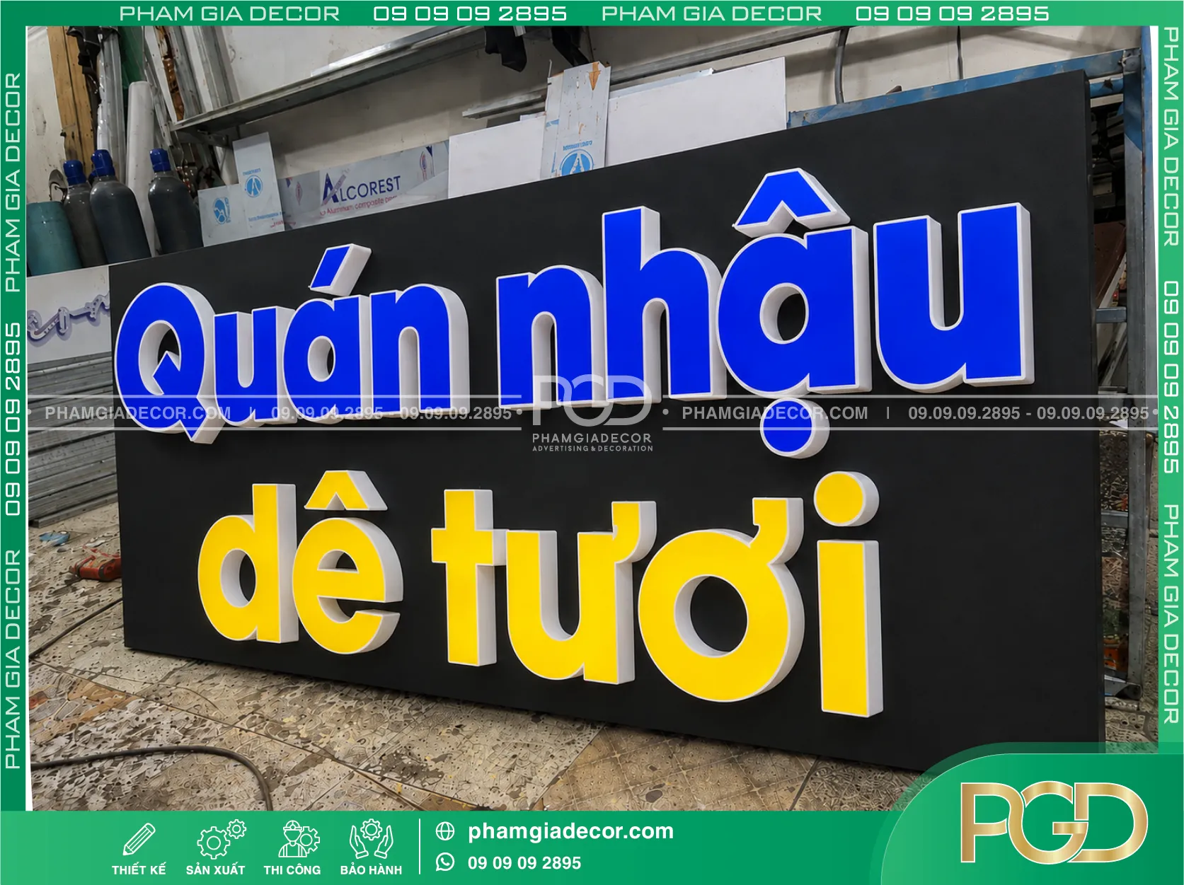 Gia công chữ nổi formex 15 Gia công chữ nổi formex