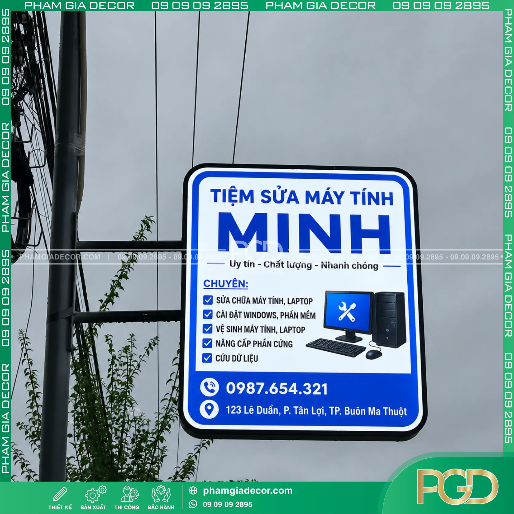 Hộp đèn hút nổi vuông 14 Hộp đèn hút nổi vuông