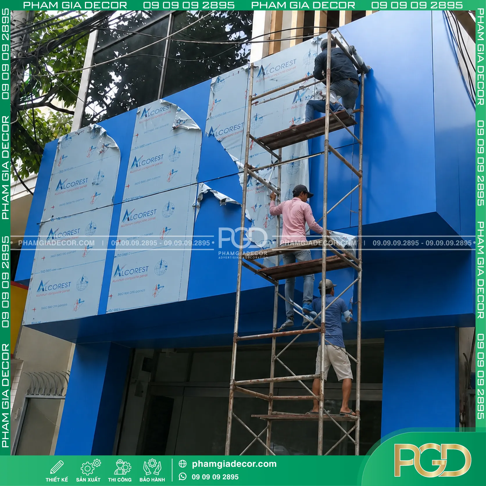 Thi công ốp alu mặt tiền 16 Thi công ốp alu mặt tiền