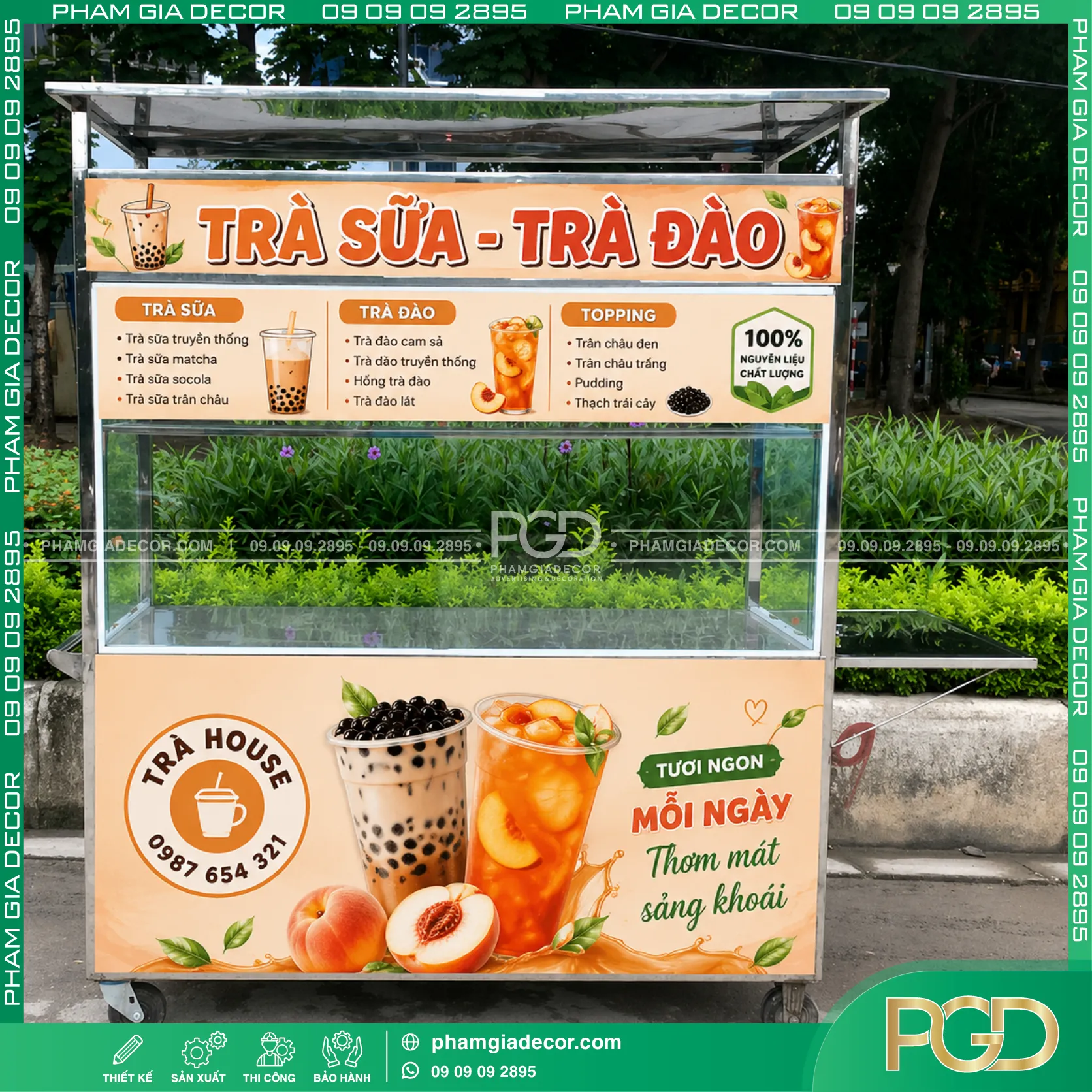 Bảng hiệu xe trà sữa giá rẻ 10 Bảng hiệu xe trà sữa giá rẻ