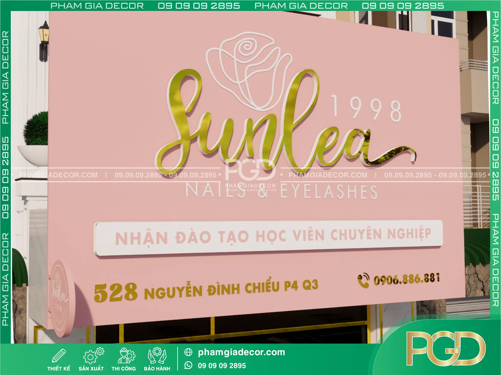 Bảng hiệu alu chữ nổi inox đế mica cháo 10 Bảng hiệu alu chữ nổi inox đế mica cháo