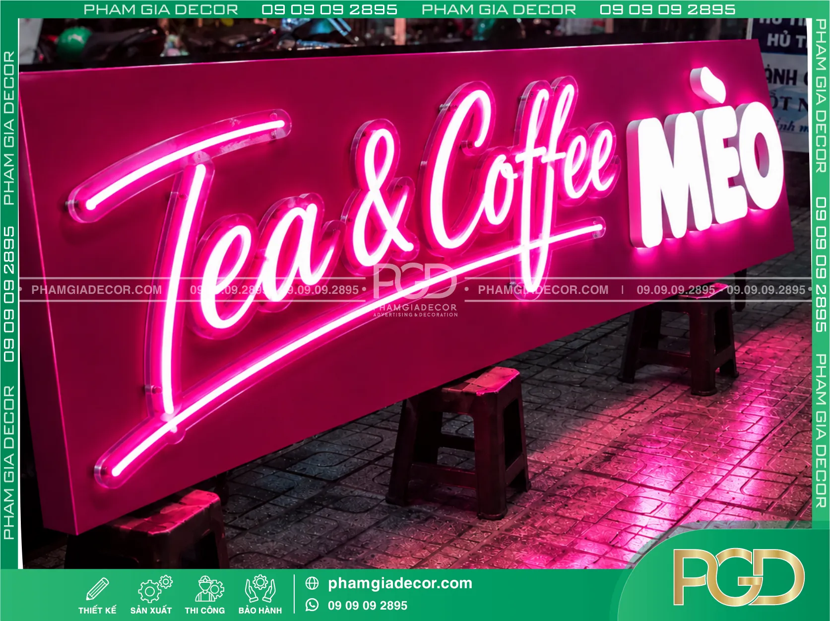 Bảng led neon sign quán trà sữa 12 Bảng led neon sign quán trà sữa