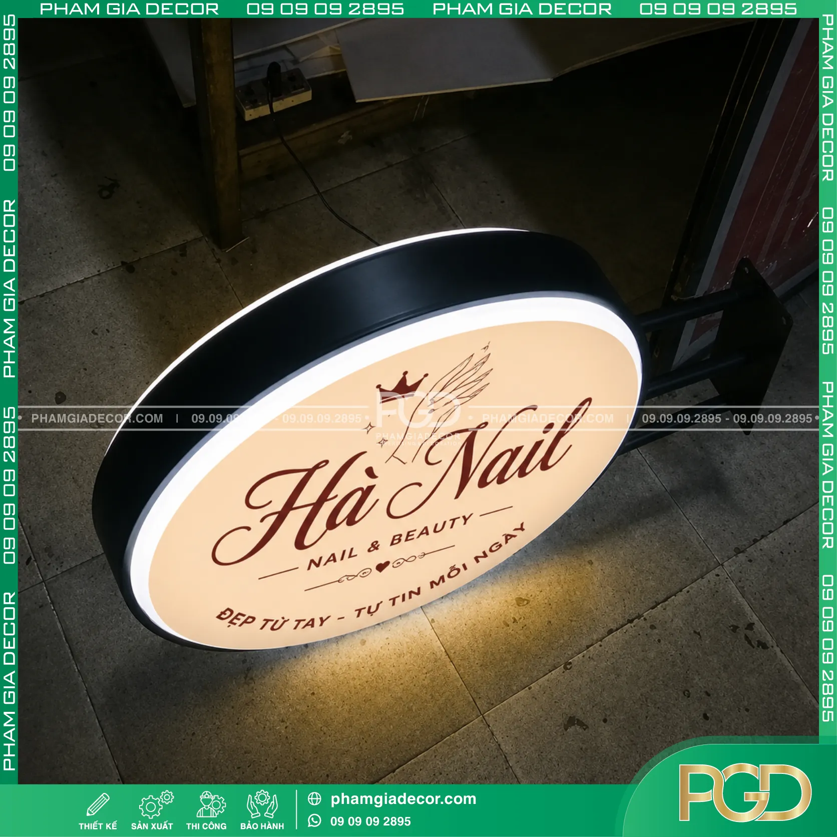 Hộp đèn hút nổi tròn
