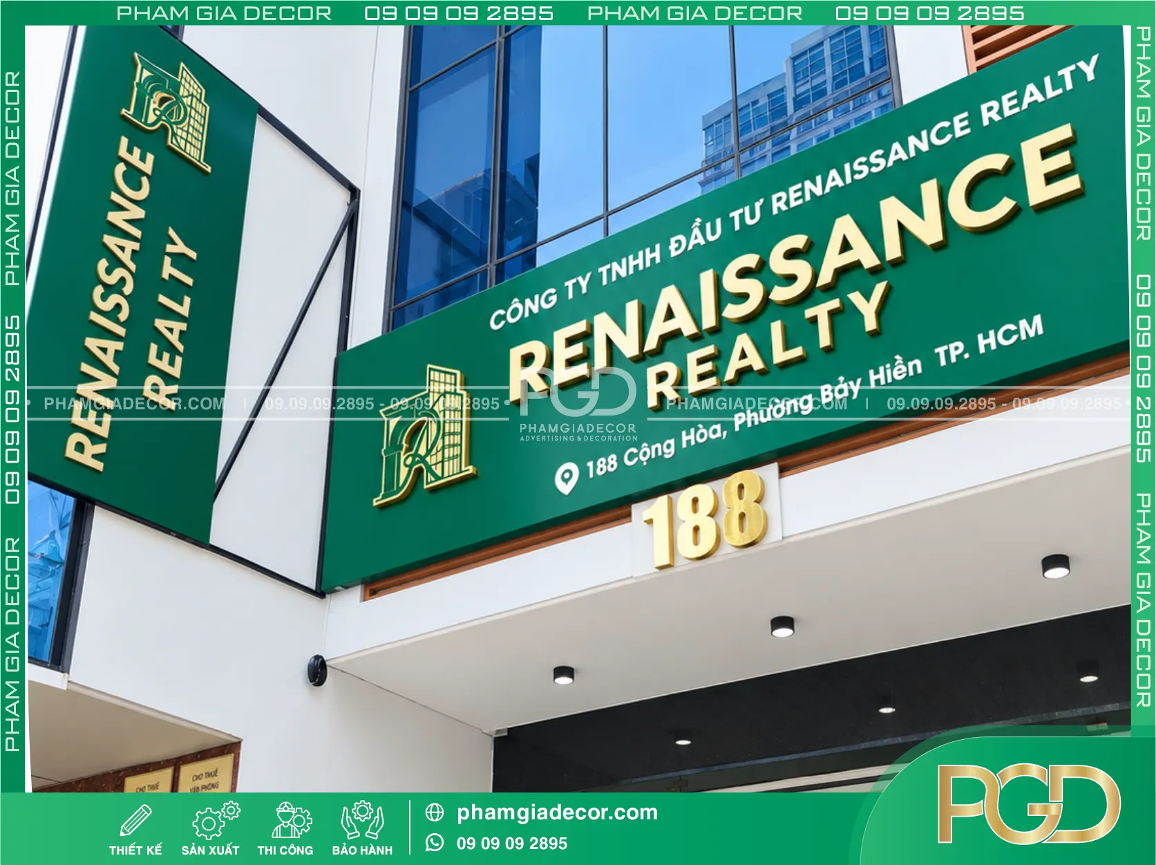 Thi công trọn gói bảng hiệu Renaissance Realty 17 Thi công trọn gói bảng hiệu Renaissance Realty