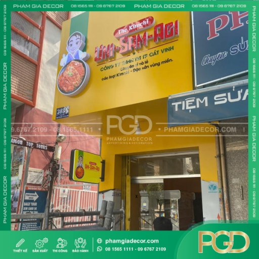 Bảng Hiệu Mặt Dựng Alu Kim Chi Uni Sam Agi Tại Quận 3