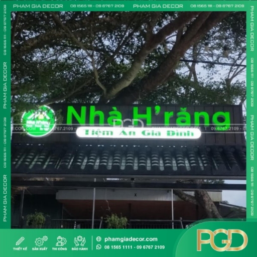 BẢNG HIỆU TOLE NHÀ HÀNG H RANG