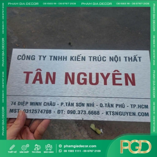 Bảng Tên Công Ty Inox Bạc Xước Đẳng Cấp Thương Hiệu Hiện Đại Cho Văn Phòng & Doanh Nghiệp thumb