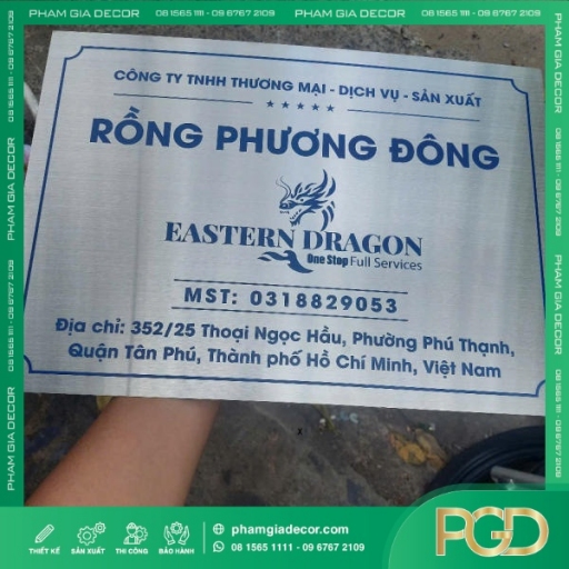 Bảng Tên Công Ty Inox Bạc Xước Đẳng Cấp Thương Hiệu Hiện Đại Cho Văn Phòng & Doanh Nghiệp thumb