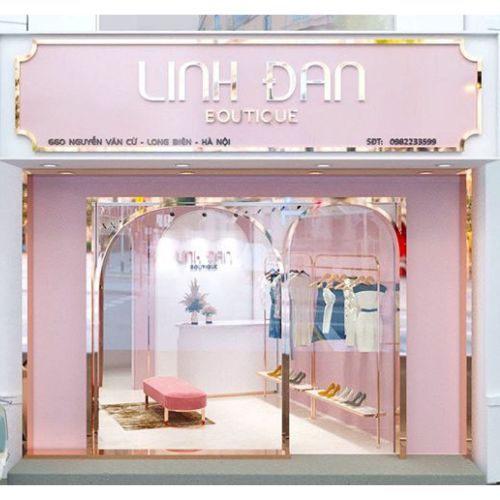 Bảng hiệu hiện đại shop quần áo