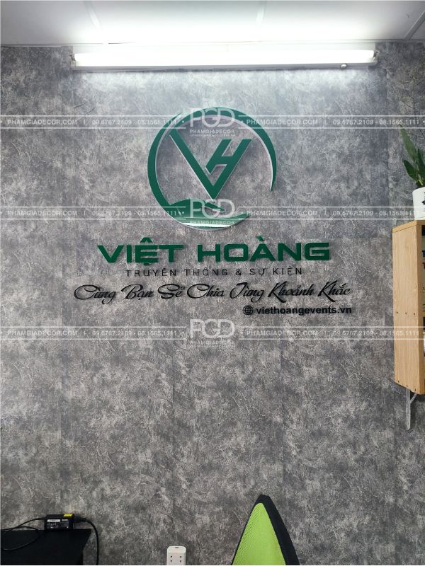 Logo chữ nổi dán decal