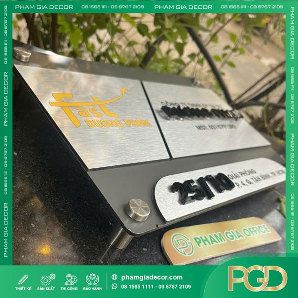 Bảng Tên Công Ty Chữ Nổi Dương Phạm Nâng Tầm Nhận Diện Thương Hiệu Doanh Nghiệp