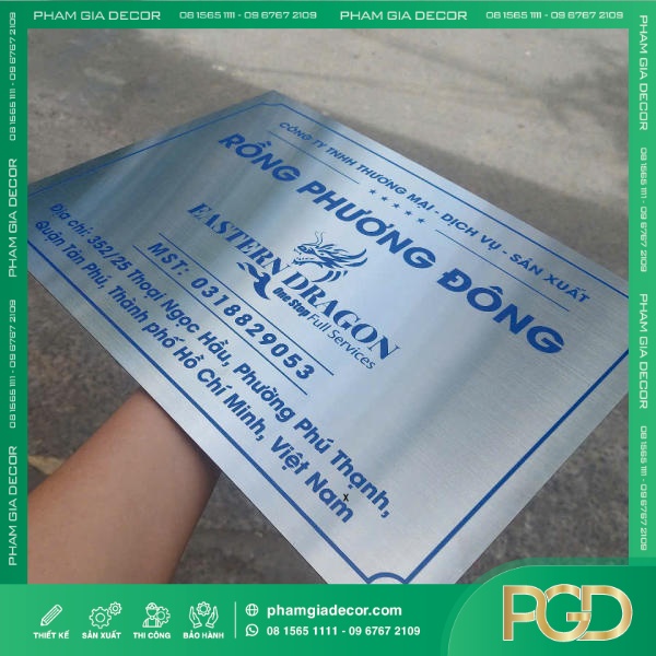 Bảng Tên Công Ty Inox Bạc Xước Đẳng Cấp Thương Hiệu Hiện Đại Cho Văn Phòng & Doanh Nghiệp