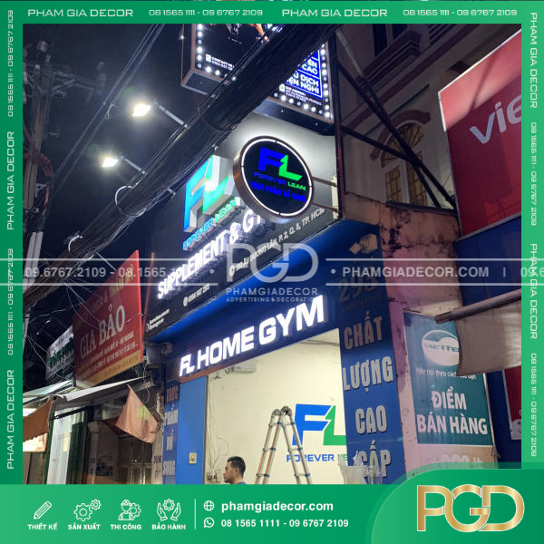 làm bảng hiệu alu chữ nổi led