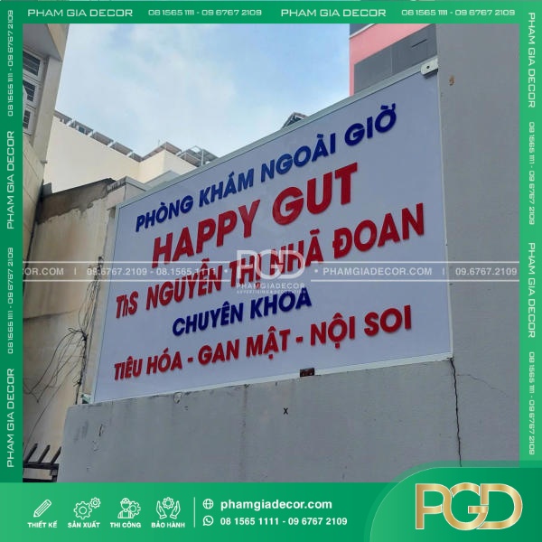 Hộp đèn phòng khám mica cắt dán Nâng tầm hình ảnh phòng khám hiện đại