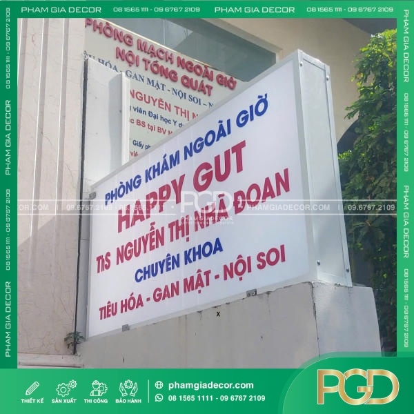 Hộp đèn phòng khám mica cắt dán Nâng tầm hình ảnh phòng khám hiện đại