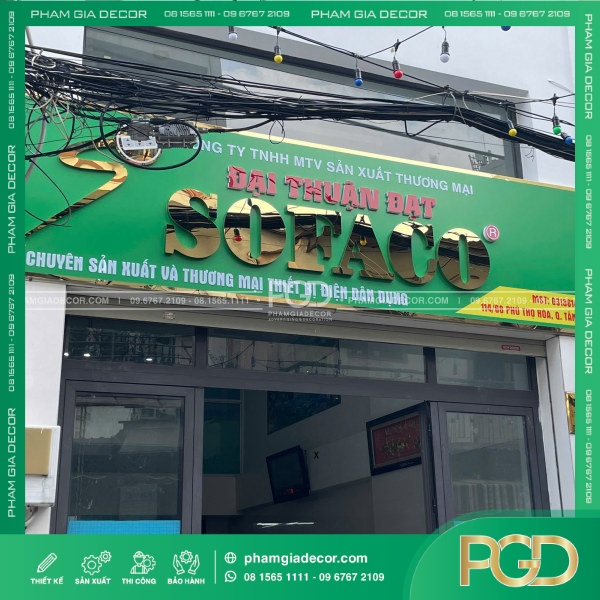 làm bảng hiệu alu công ty sofaco